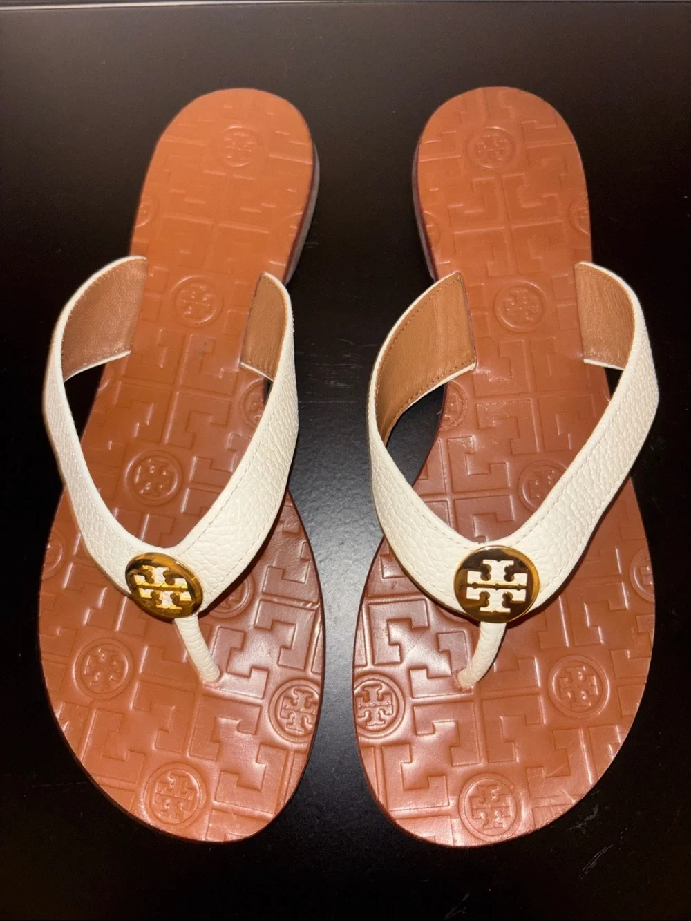 Tory Burch cream leather